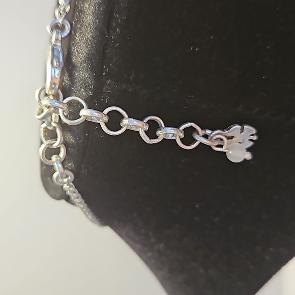 LUCKY BRAND AB & Silvertone Rhinestones on 20" long Charmed Necklace - Picture 7 of 8